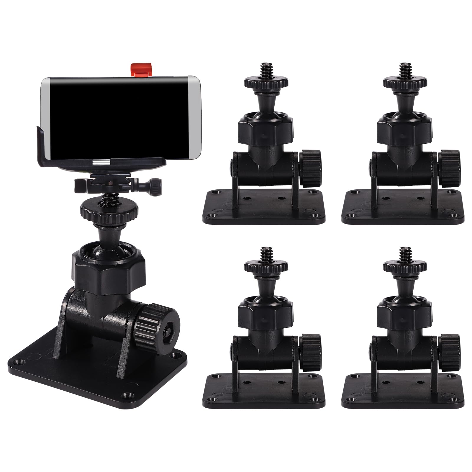 Lyreh 4pcs Wall Mount Bracket for HTC Vive/Valve Index - Self-Adhesive Mini Stand, Black, Model X21024