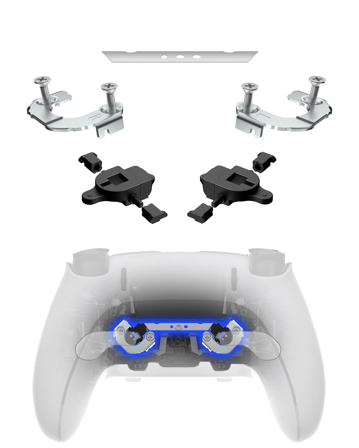 KD.FLY Magnetic Module Repair Kit for PS5 DualSense Edge - Controller Mod Tools for Fixing Loose or Sticky Back Buttons  Replacement Parts (Back Paddles Not Included)