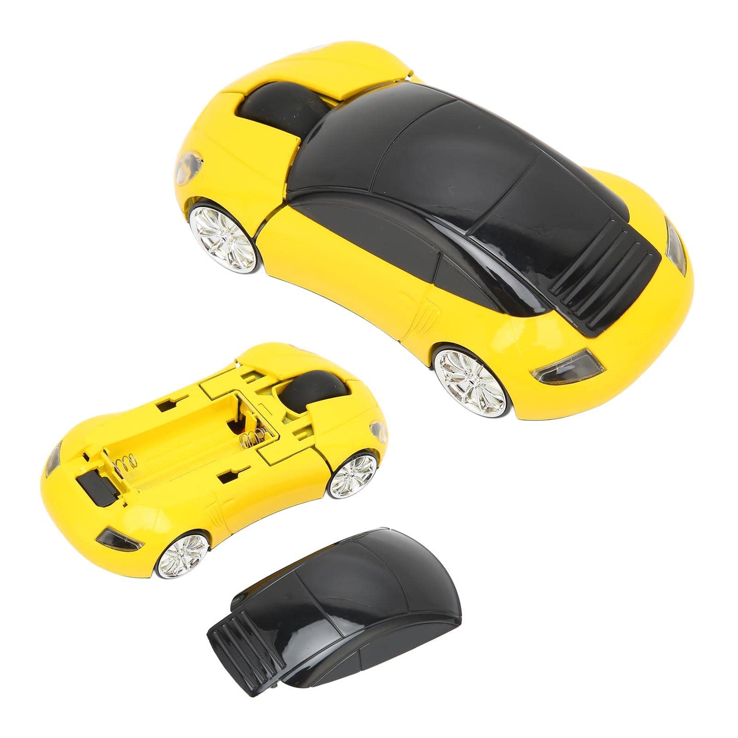 Dpofirs Sports Car Mouse - 2.4G Wireless USB Gaming Mouse, Yellow, Model Dpofirsfw8pneckmz8320