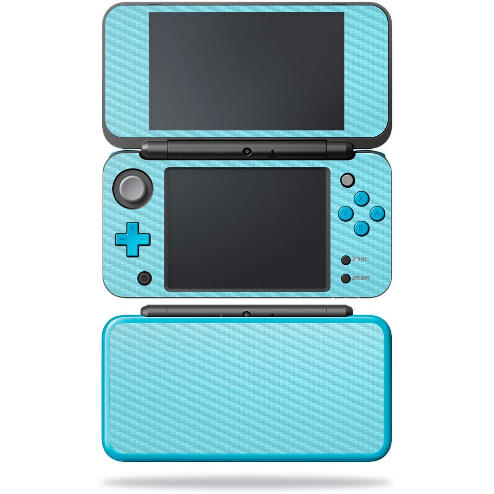 MightySkins Carbon Fiber Skin for Nintendo New 2DS XL - Baby Blue | Protective  Durable Textured Carbon Fiber Finish | Easy to Apply  Remove  and Change Styles | Made in The USA