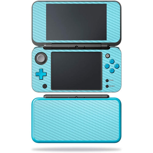 MightySkins Carbon Fiber Skin for Nintendo New 2DS XL - Baby Blue | Protective  Durable Textured Carbon Fiber Finish | Easy to Apply  Remove  and Change Styles | Made in The USA