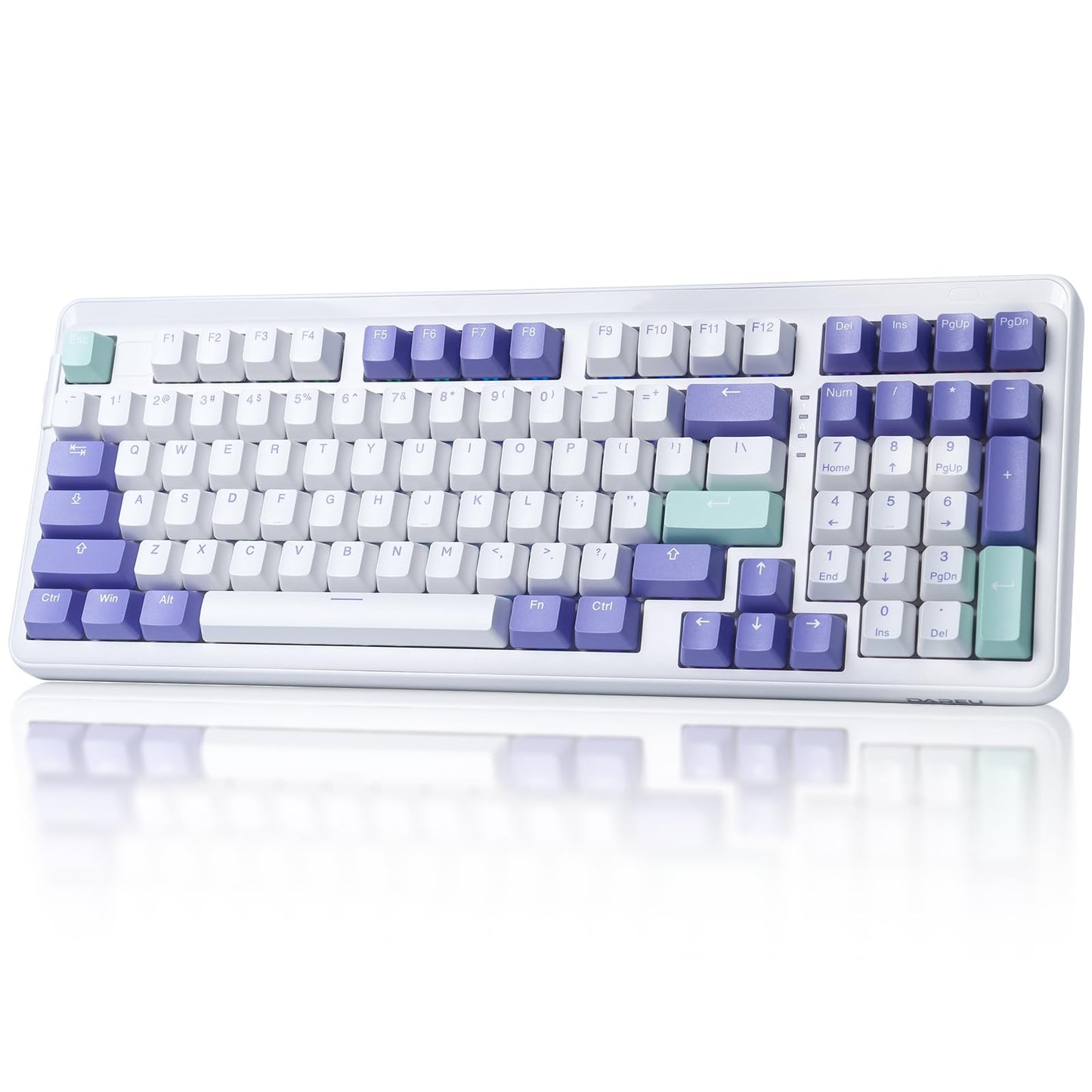 DAREU EK98pro Wireless Mechanical Keyboard  Gasket Hot Swappable Custom Structure  Creamy Pre-lubed Linear Switches  PBT Keycaps  BT5.0/2.4GHz/USB-C  RGB Backlit Gaming Keyboard for Win/Mac