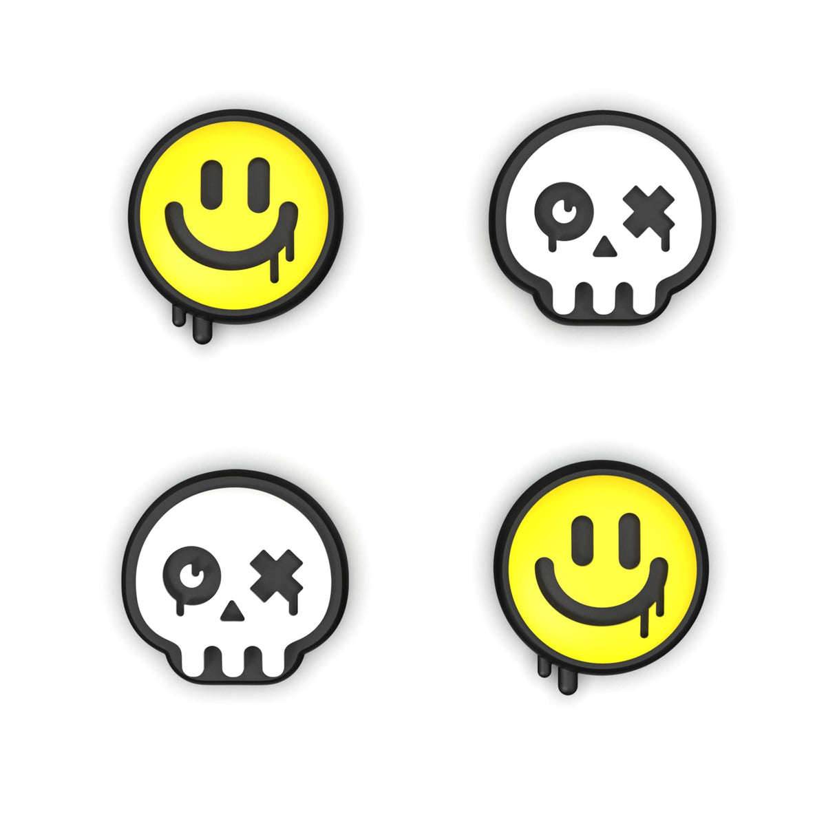 PlayVital Halloween Joystick Caps for Nintendo Switch  Thumbstick Caps for Switch Lite  Analog Cover for OLED Joycon Thumb Grips - Happy & Gloomy Style B