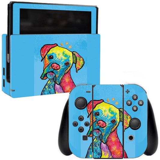 MIGHTY SKINS Nintendo Switch Skin - Boxer Rainbow, Durable Vinyl Decal Wrap, Easy to Apply & Remove, Model NISWI-Boxer Rainbow