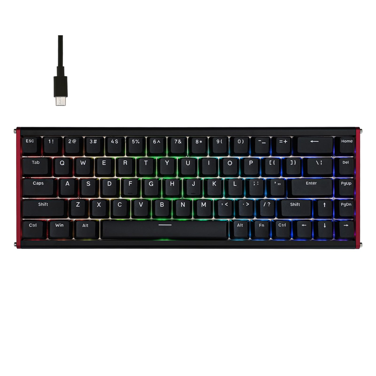MechLands AJAZZ ALUX68 HE Aluminum Rapid Trigger Gaming Keyboard with Magnetic Switch  Wired Hall Effect Keyboard with 8K Polling Rate  0.125ms Latency  RGB Backlight (Black  ALUX68 Plus)