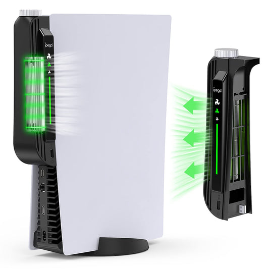 YUANHOT PS5 Cooling Fan - Upgraded Cooler for Disc & Digital Editions, Black