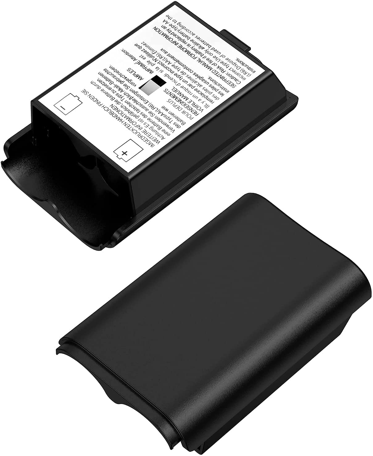 XUKEKOY Battery Box for Xbox 360 Wireless Controller - 4 Pack, Black, Plastic