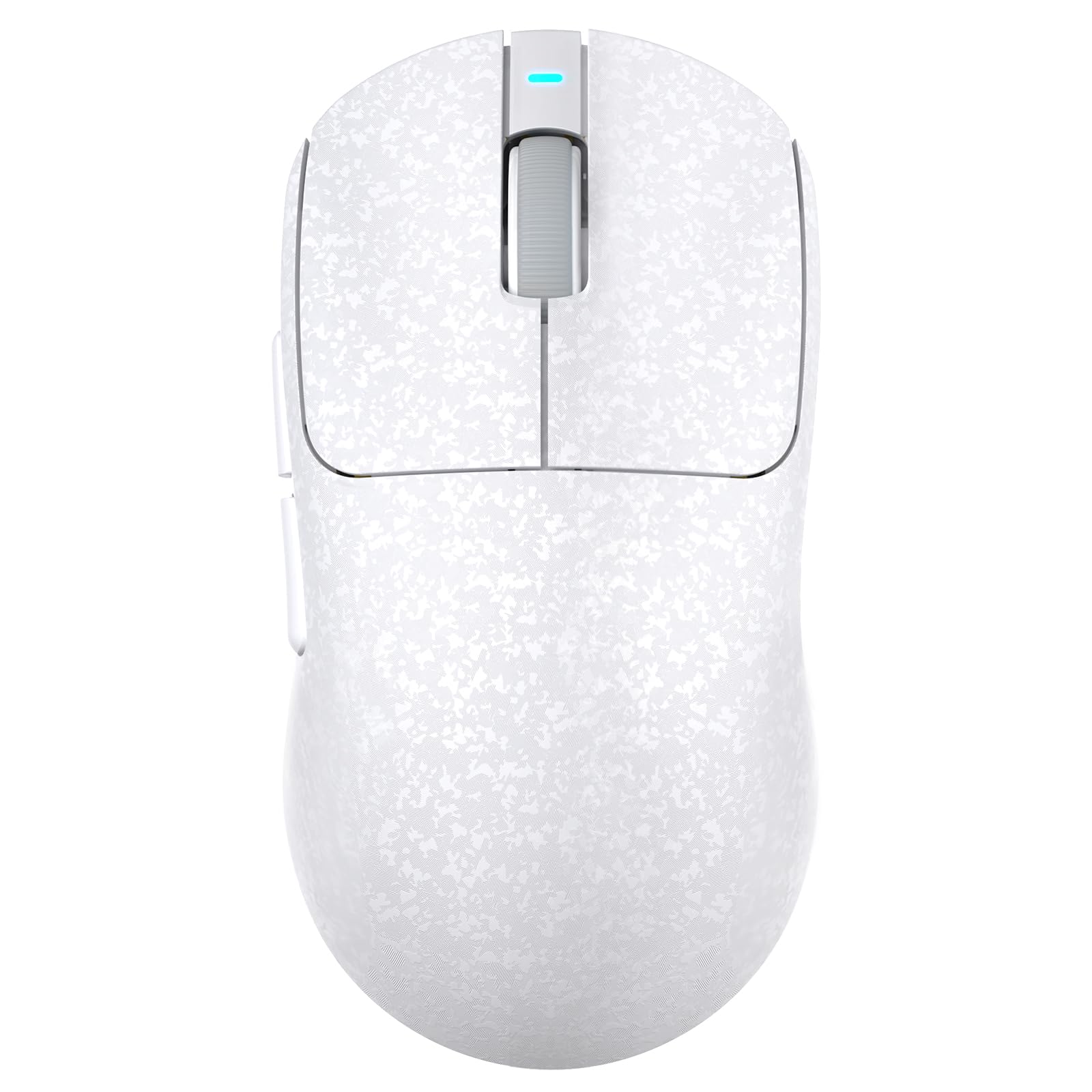 Ajazz AJ199 Wireless Gaming Mouse Ultra-Lightweight 55g Tri-Mode Connection 24000 DPI PAW3311 Sensor Carbon Fiber Shell 500mAh Battery 1K Polling Rate Durable & Anti-Slip Design White