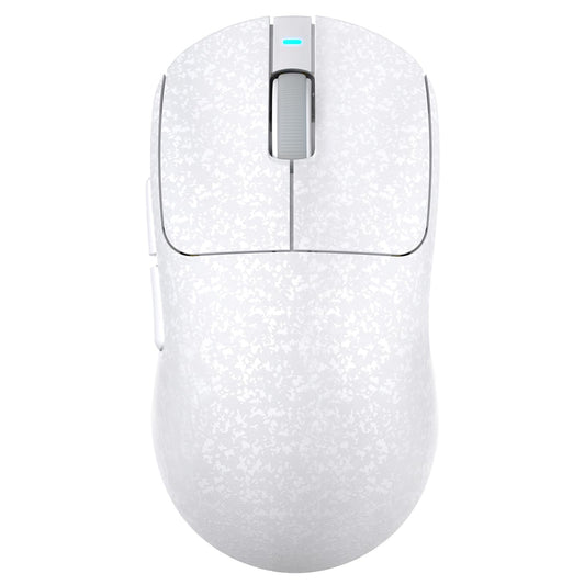 Ajazz AJ199 Wireless Gaming Mouse Ultra-Lightweight 55g Tri-Mode Connection 24000 DPI PAW3311 Sensor Carbon Fiber Shell 500mAh Battery 1K Polling Rate Durable & Anti-Slip Design White