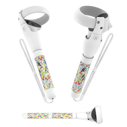 Rechale VR Handle Attachment for Meta Quest 2  Extension Controller Accesories  Gorilla Tag Long Arms Grips  for Beat Saber Better Experience (White)