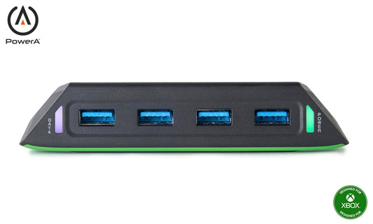 PowerA 4-Port USB Hub for Xbox Series X|S - 5Gbps, AC Powered, Black, Model XBAC0220-01