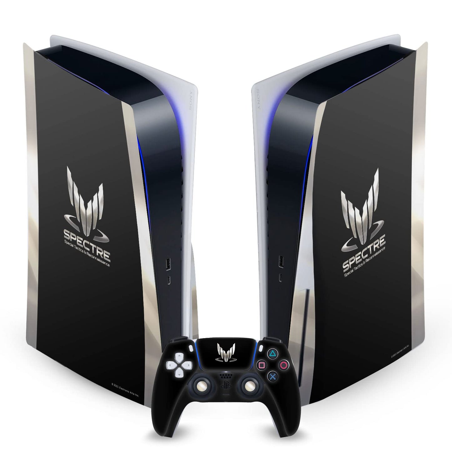 Head Case Designs Officially Licensed EA Bioware Mass Effect Spectre 3 Badges And Logos Vinyl Faceplate Gaming Skin Decal Compatible With Sony PlayStation 5 PS5 Disc Console & DualSense Controller