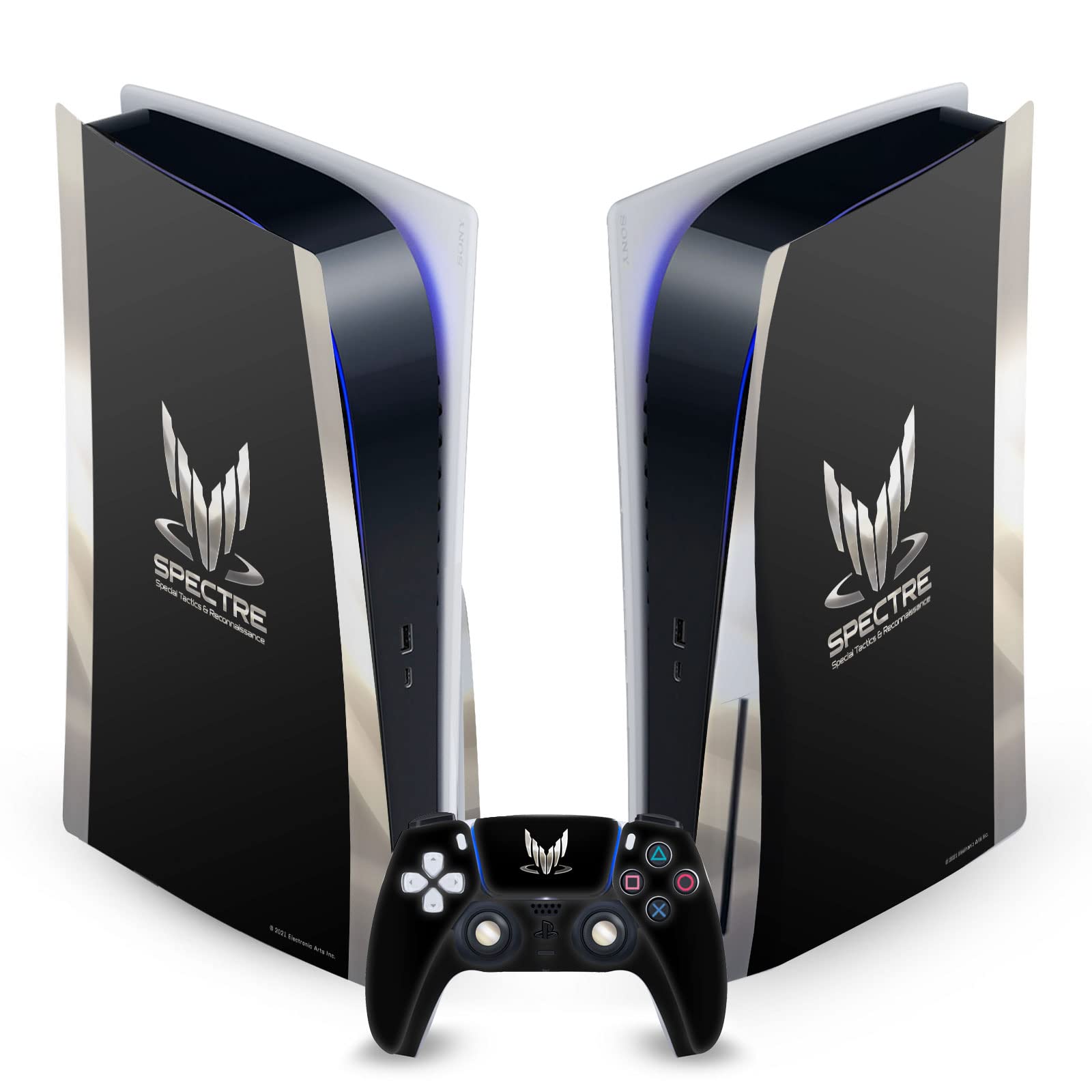 Head Case Designs Officially Licensed EA Bioware Mass Effect Spectre 3 Badges And Logos Vinyl Faceplate Gaming Skin Decal Compatible With Sony PlayStation 5 PS5 Disc Console & DualSense Controller