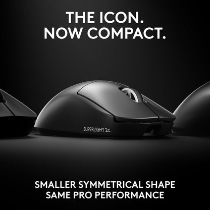 Logitech G PRO X Superlight 2c Wireless Gaming Mouse, 51g, 44K DPI, USB-C, Compact, Black, Model 910-007518