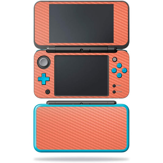 MightySkins Carbon Fiber Skin for Nintendo New 2DS XL - Salmon | Protective  Durable Textured Carbon Fiber Finish | Easy to Apply  Remove  and Change Styles | Made in The USA