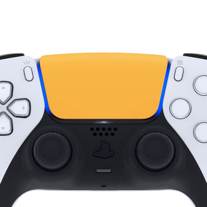 eXtremeRate Replacement Touchpad Cover for PS5 Controller, Caution Yellow, Model JPF4008, Soft Touch Repair Part