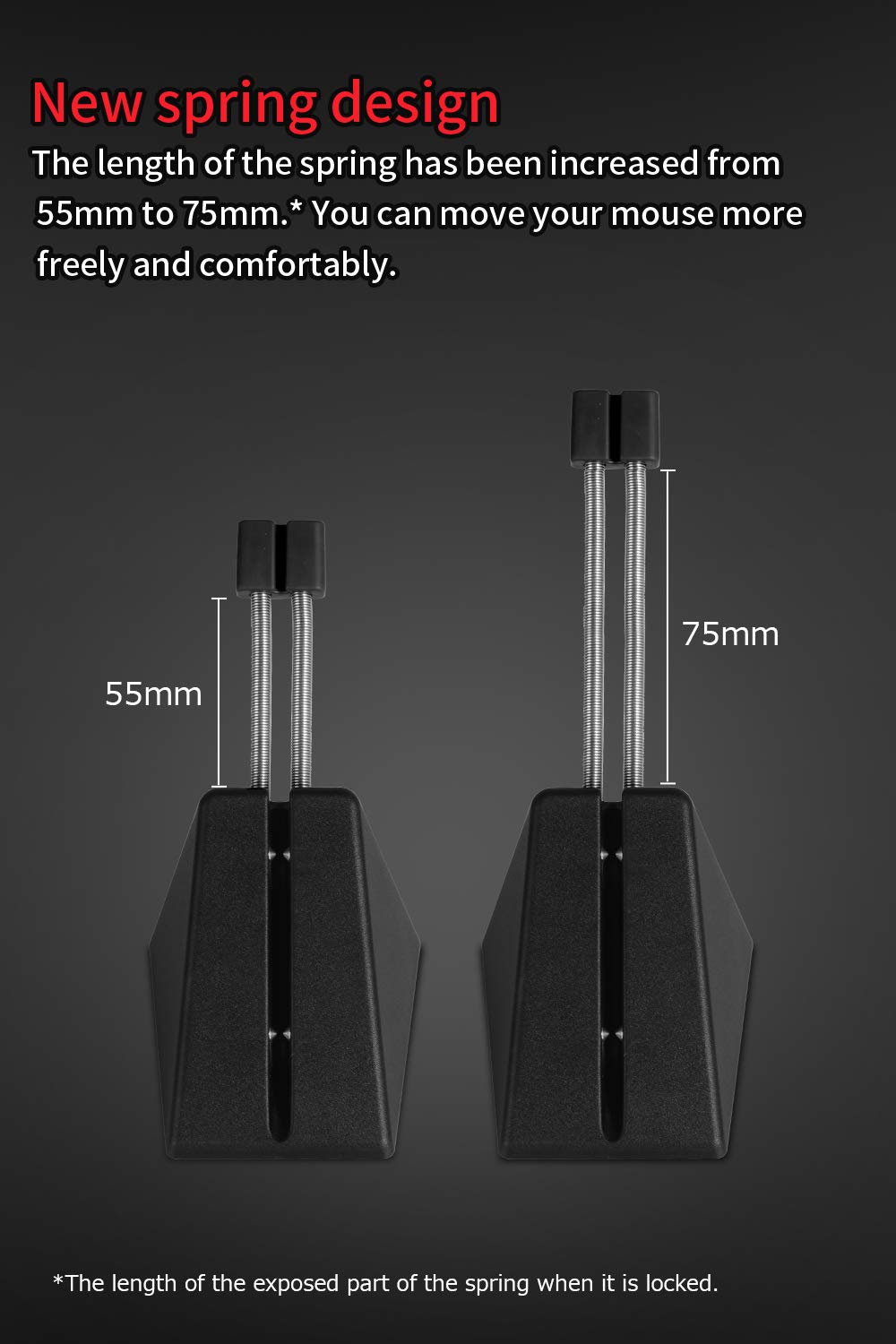 Hotline Games Mouse Bungee 3.0+ - Cord Management Clip for Esports, Rubber, 3.0+ Black