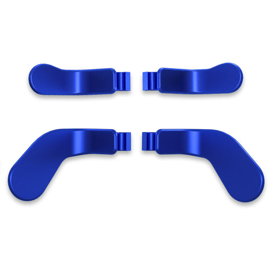 eXtremeRate 4 pcs Metallic Blue Stainless Steel Paddles  Replacement Interchangeable Hair Trigger Locks for Xbox One Elite  Xbox Elite Series 2 & Elite 2 Core Controller