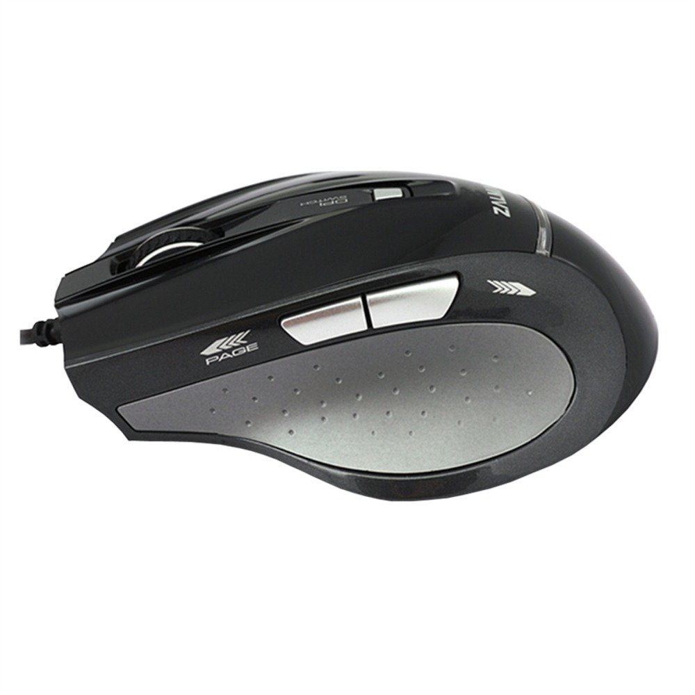 Zalman ZM-M400 Optical 1600DPI USB Gaming Mouse - Black, 6 Multi-Button Design