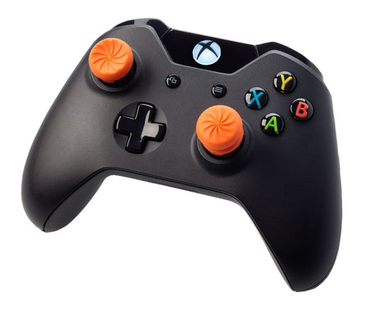 KontrolFreek FPS Freek Vortex Performance Thumbsticks for Xbox One/Series X - 1 High-Rise Convex, 1 Mid-Rise Concave, Orange