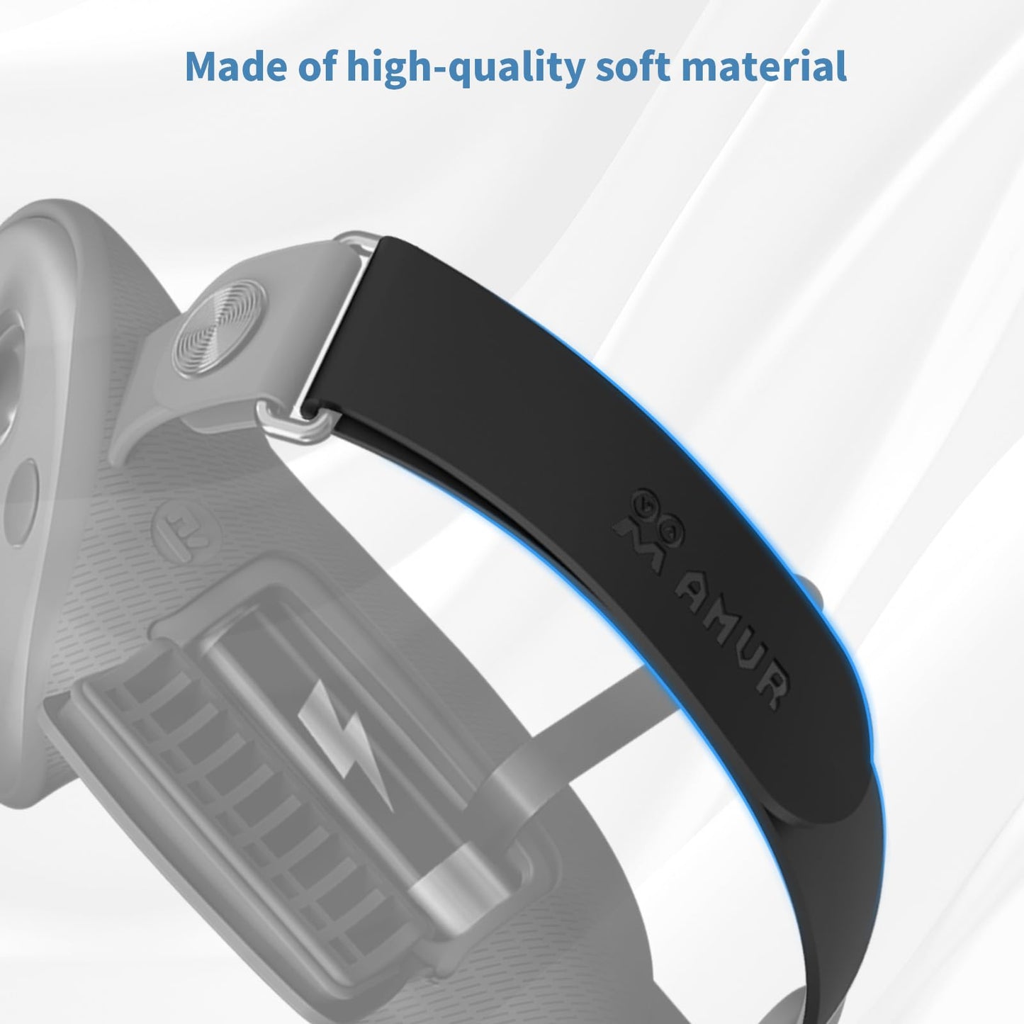 AMVR Extended Hand Straps for Oculus Quest 3 - Black, Ergonomic Design for Large Hands - Model 53957b61f4844183ae95e0dde54aeee0