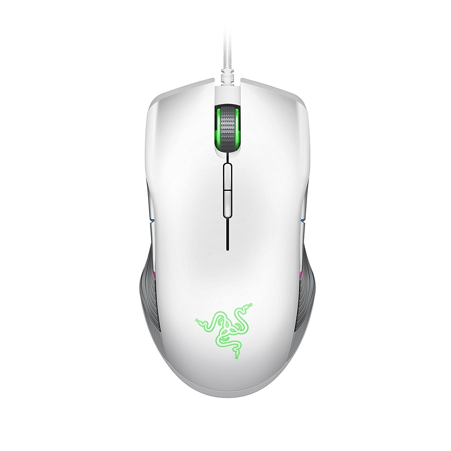 Razer Lancehead TE Gaming Mouse - 16,000 DPI, Chroma RGB, 8 Programmable Buttons, Mercury White, Model RZ01-02130200-R3M1