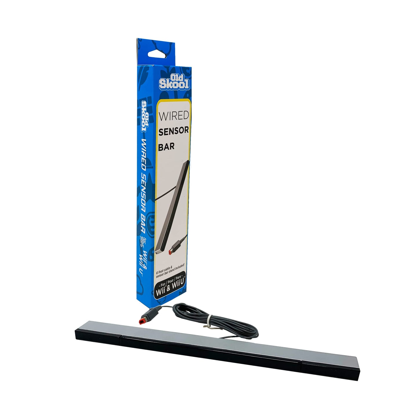 Old Skool Wired Infrared Sensor Bar for Nintendo Wii/WiiU - Black, Model OS-2048