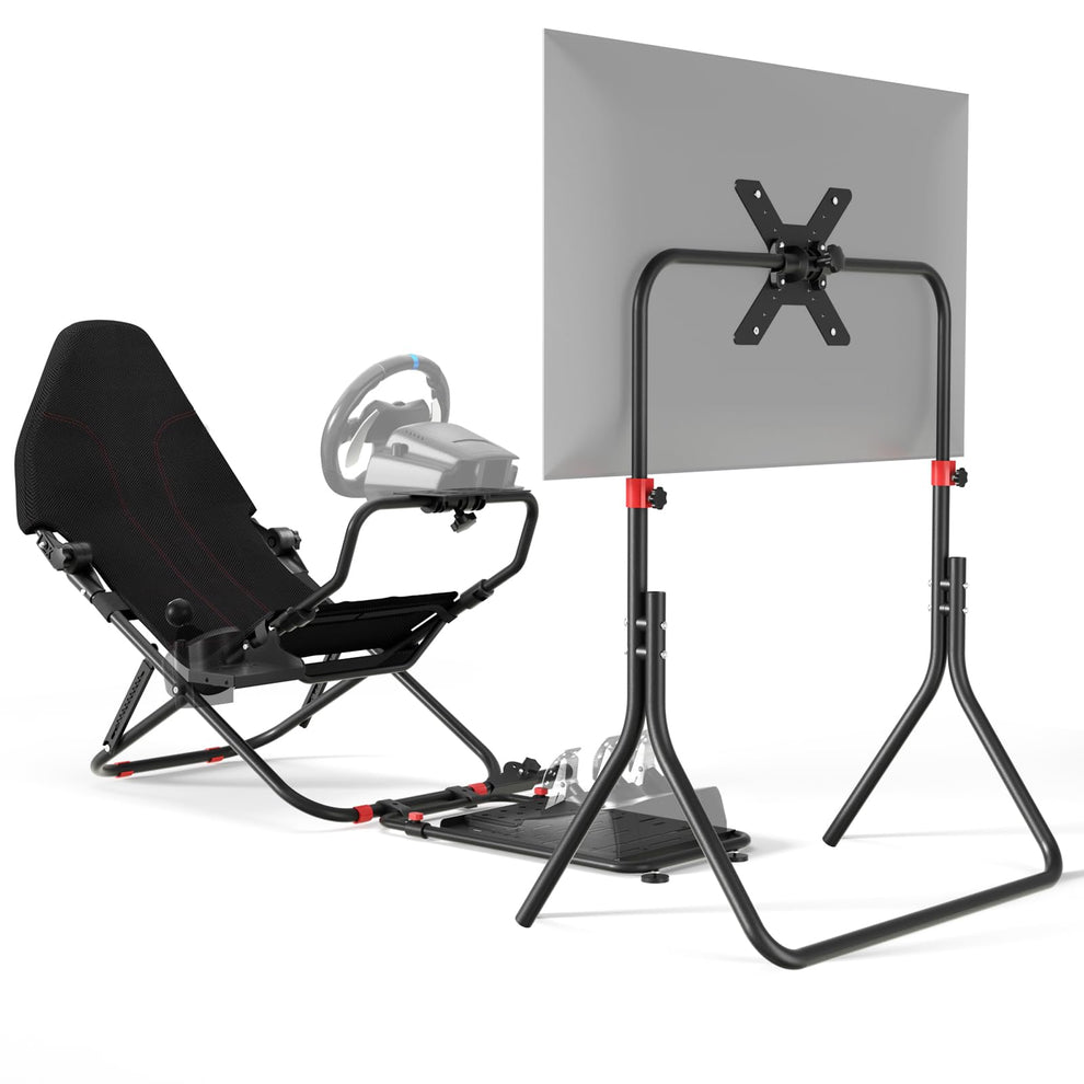 Diwangus Racing Simulator Cockpit With Tv Stand, Foldable Racing Wheel ...