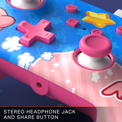 PowerA Enhanced Wired Gaming Controller for Nintendo Switch, Kirby Model, Pink/Blue Color, Officially Licensed