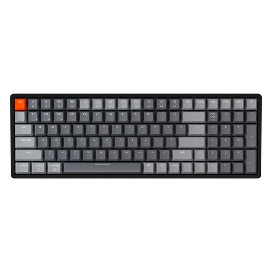 Keychron K4 Wireless Mechanical Keyboard, 96% Layout, RGB LED, Gateron Red Switch, Aluminum Frame for Mac/Windows, Model K4C1