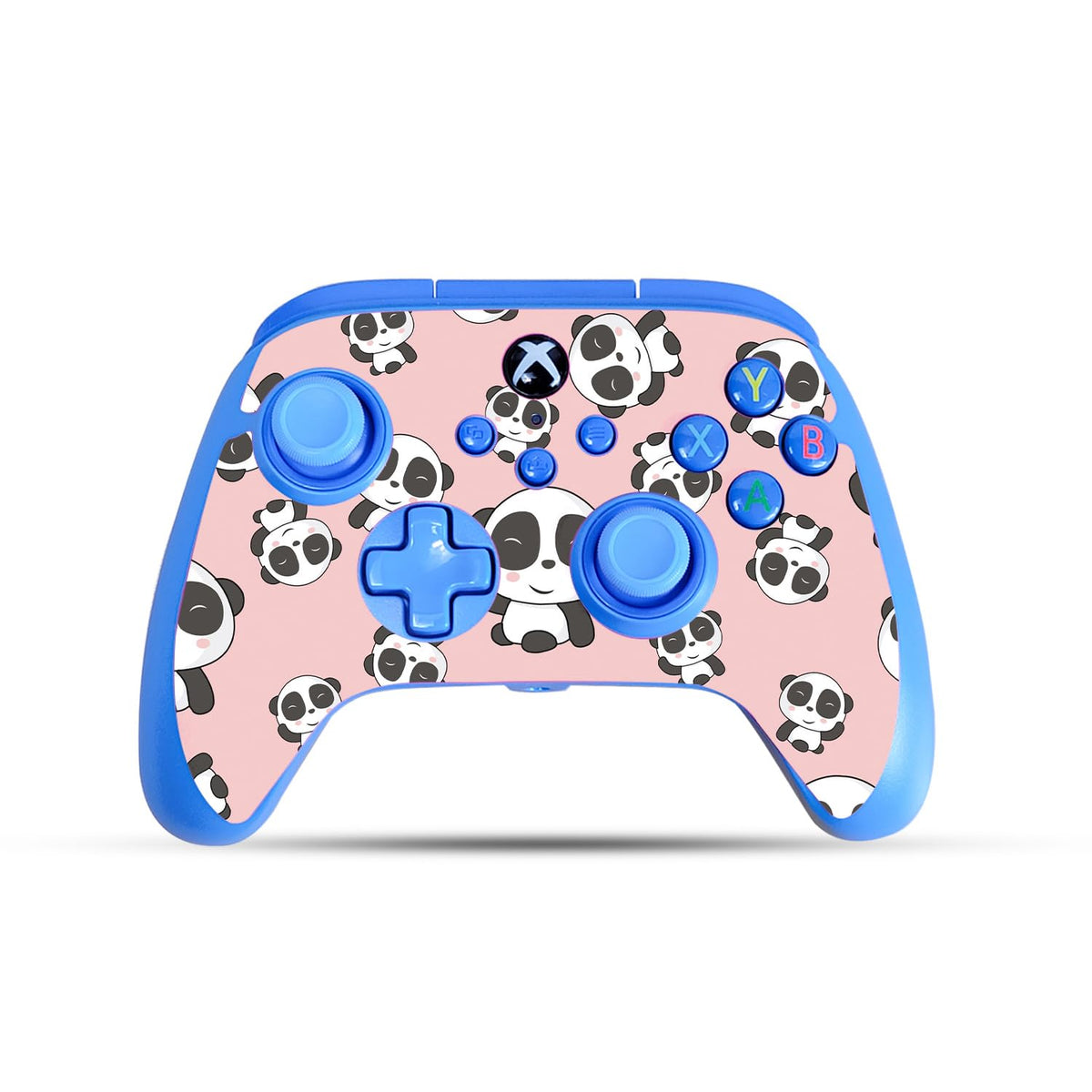 Gaming Skin Compatible with PowerA Xbox Series X|S Enhanced Wired Controller - Panda Hello - fine 3M Vinyl Protective Wrap Decal Cover - Easy to Apply | Crafted in The USA by MightySkins