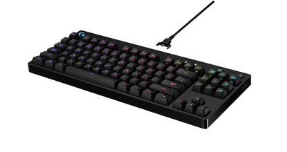 Logitech G Pro Mechanical Gaming Keyboard - RGB Backlit, Ultra Portable, Detachable Micro USB Cable, Black, Model 920-008290