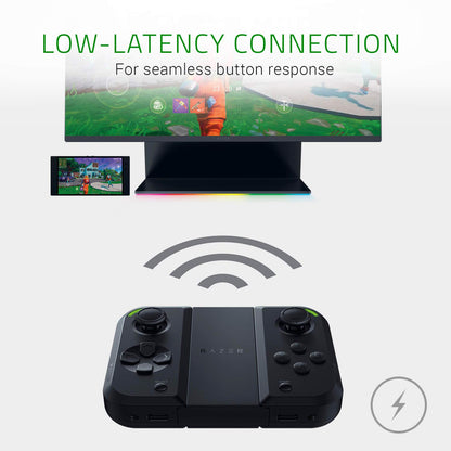 Razer Junglecat Mobile Game Controller - Dual-Sided, Bluetooth, 100 Hr Battery Life - Black, Compatible with Razer Phone 2, Galaxy S10+