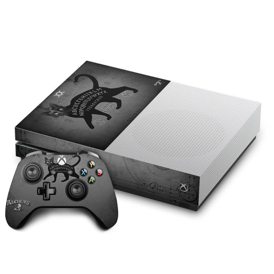 Head Case Designs Officially Licensed Alchemy Gothic Black Cat Spirit Board Gothic Vinyl Sticker Gaming Skin Decal Cover Compatible With Xbox One S Console and Controller Bundle