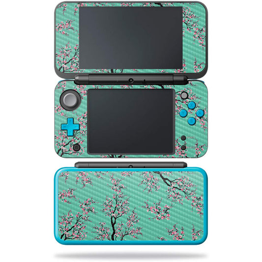 MightySkins Carbon Fiber Skin for Nintendo New 2DS XL - Cherry Blossom Tree | Protective  Durable Textured Carbon Fiber Finish | Easy to Apply  Remove  and Change Styles | Made in The USA