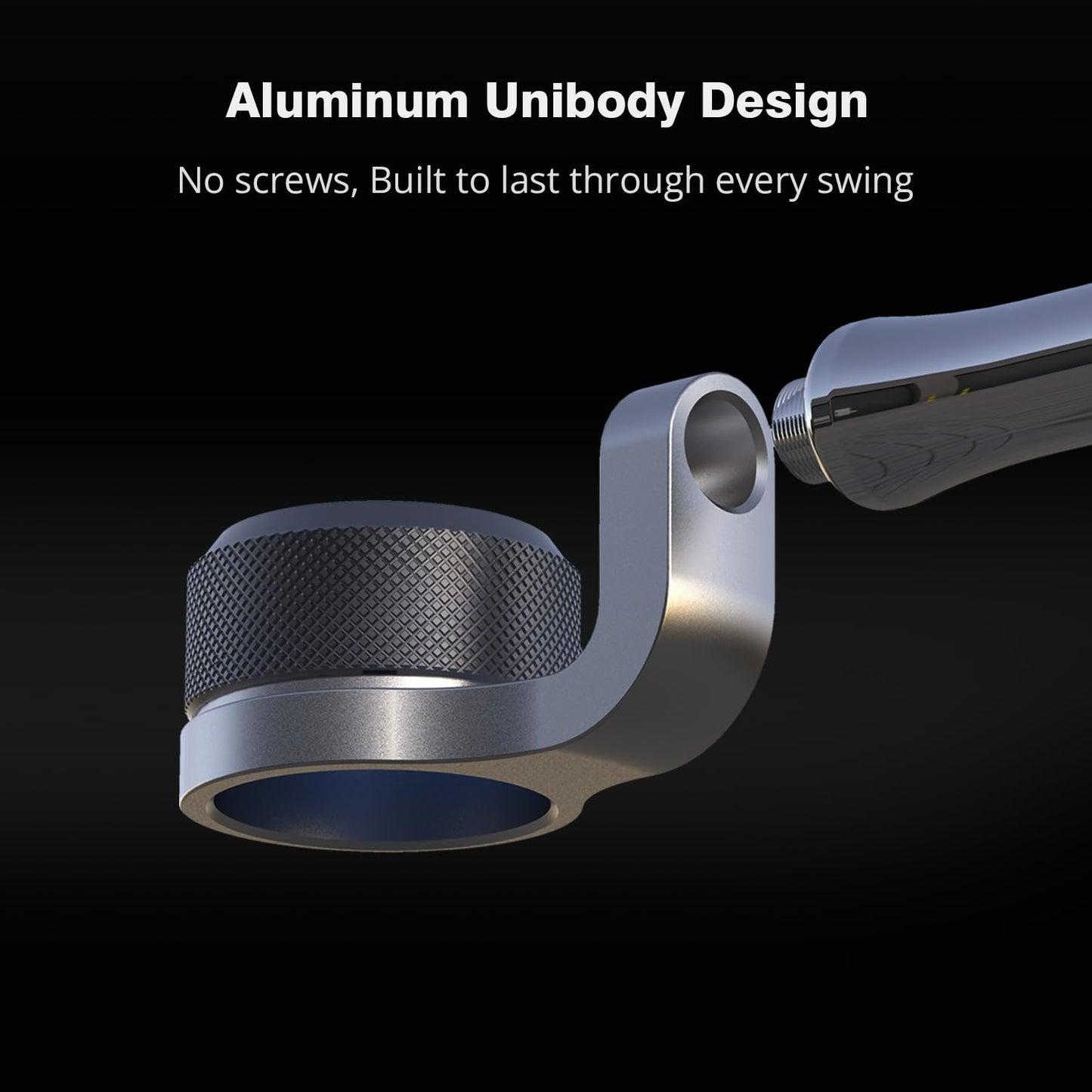 YEZRO Y14 VR Golf Club Attachment for Meta Quest 3, 20.5" Weighted Aluminum Handle, Silver, No Screws, Real Grip