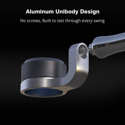 YEZRO Y14 VR Golf Club Attachment for Meta Quest 3, 20.5" Weighted Aluminum Handle, Silver, No Screws, Real Grip