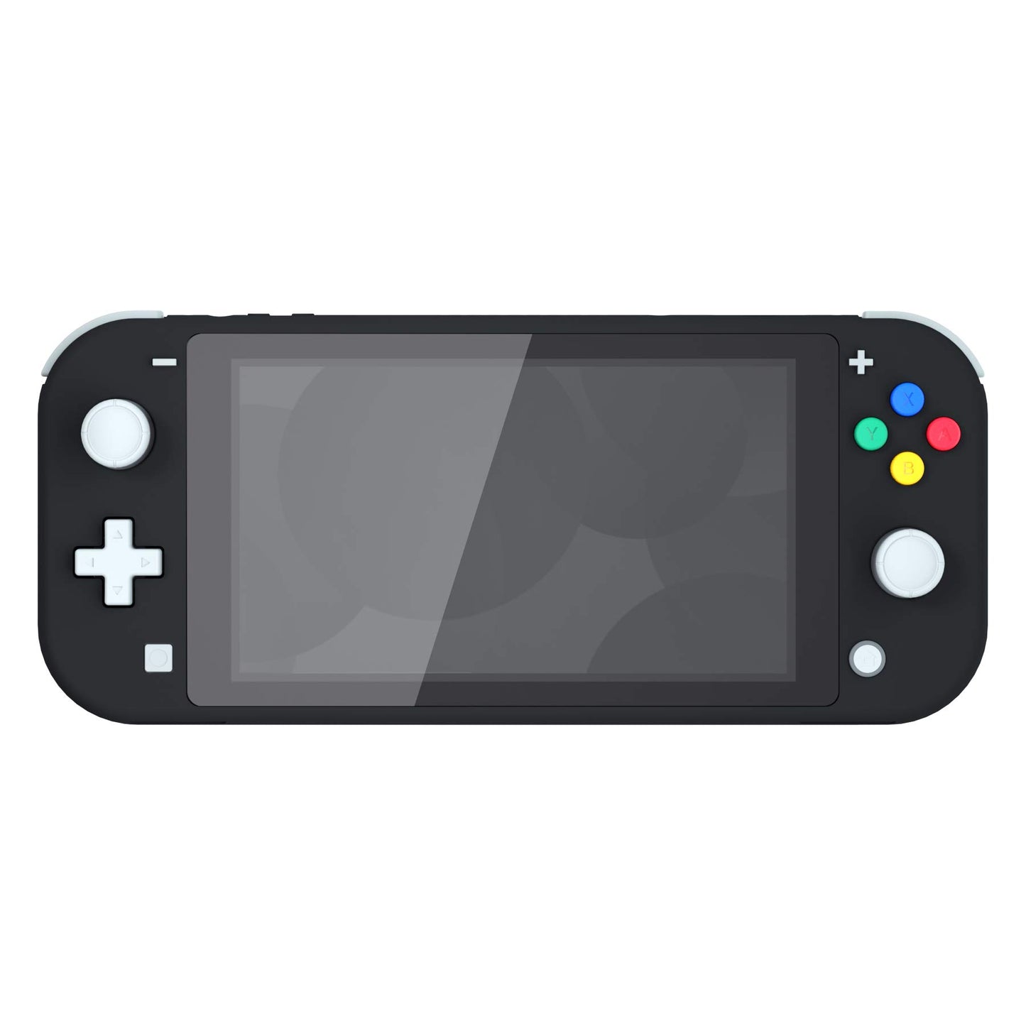 eXtremeRate Soft Touch Black Replacement Shell for Nintendo Switch Lite, ABS Material, Model DLP309, Custom Case Cover with Screen Protector