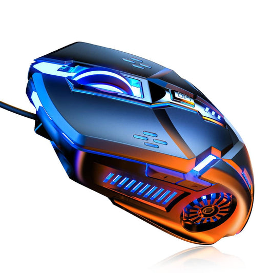 CHONCHOW Silent Click Mouse  Gaming Mouse Wired  6 Button 4 DPI Upto 3200 DPI  RGB Lights  Compatibility for PC/Laptop/Mac  Wired Mouse Used for Games and Office (Black(Silent Click))