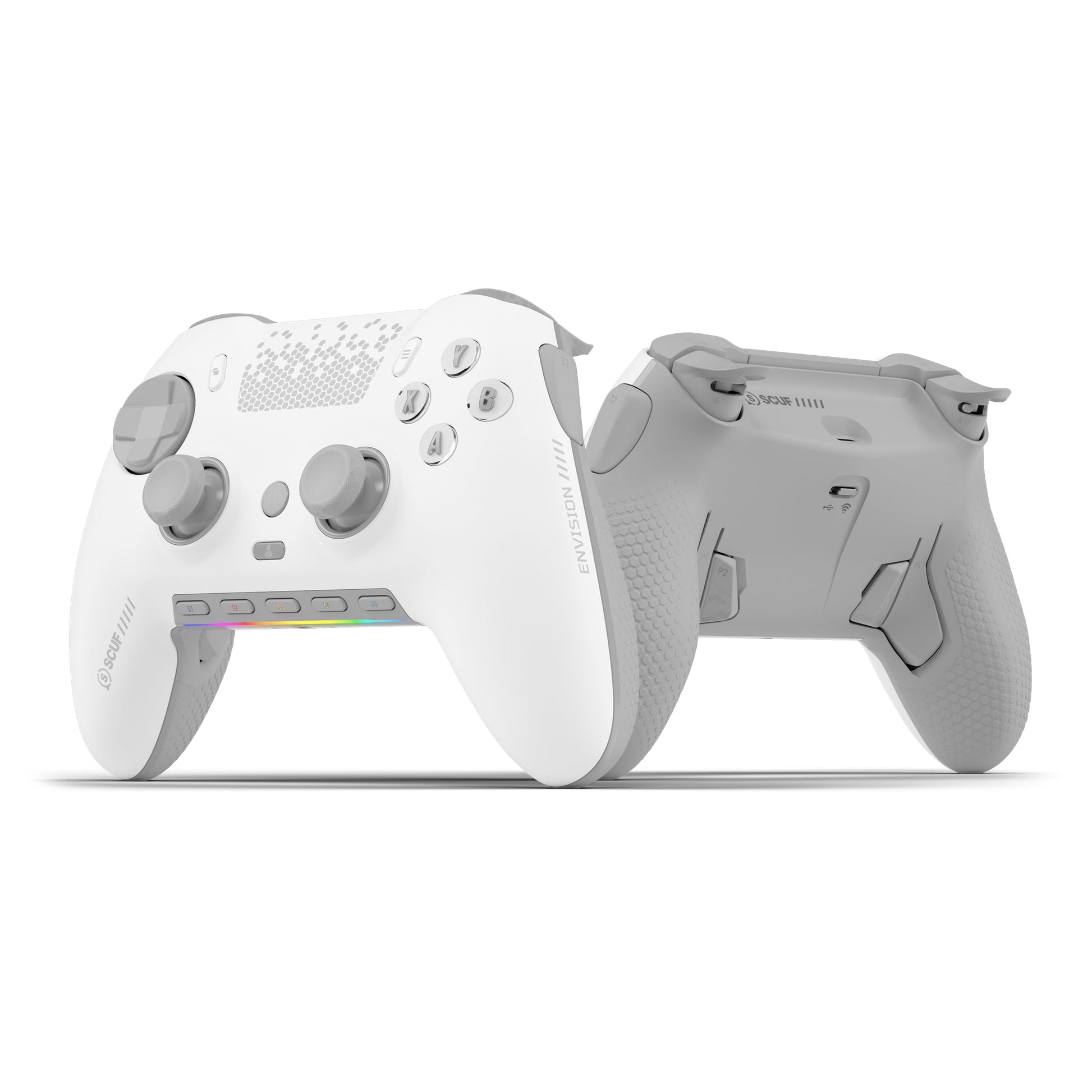 SCUF ENVISION PRO Wireless V2 (2025) PC Only Gaming Controller - Anti-Drift Thumbsticks - Five Remappable G-Keys - Remappable Back Paddles - Instant Triggers - White