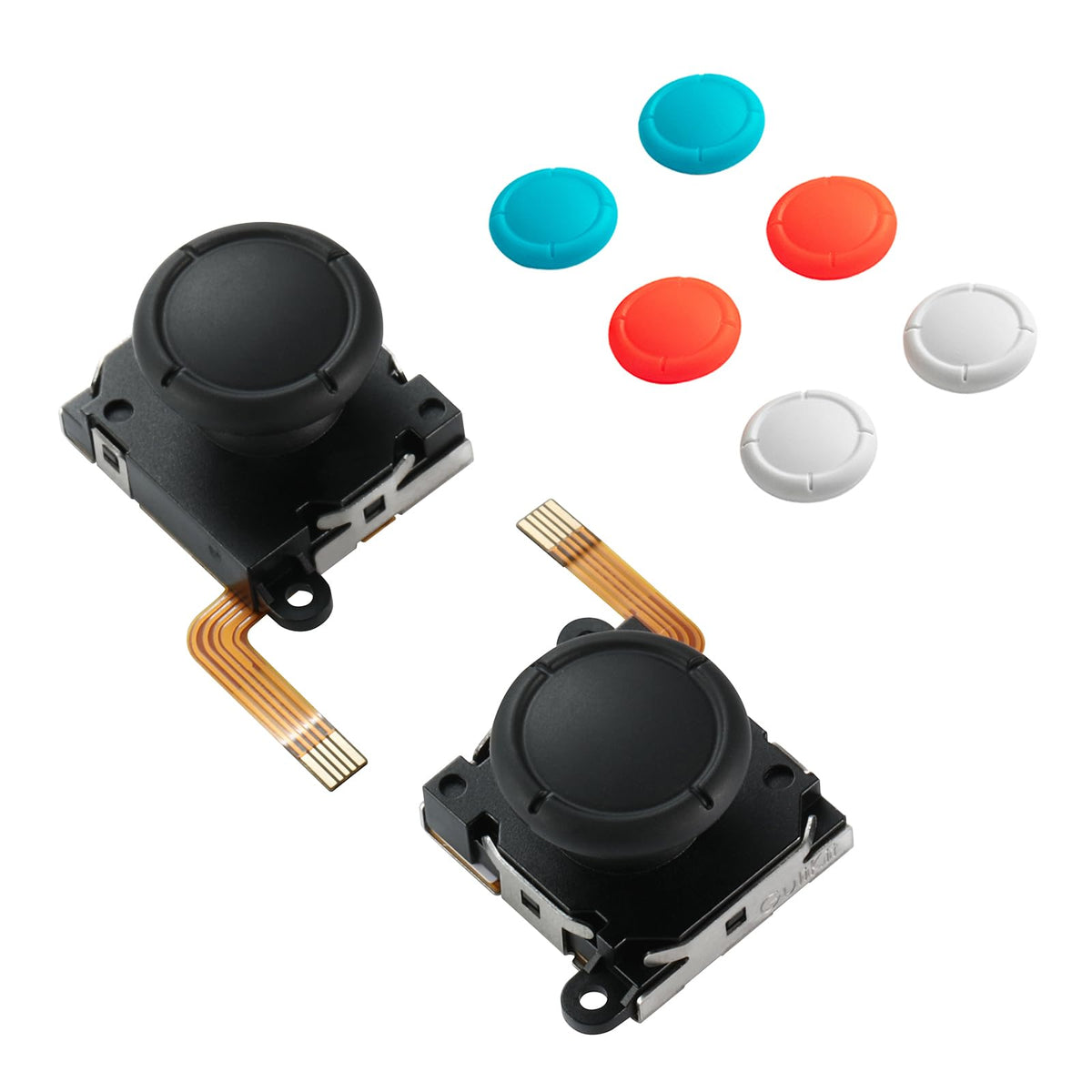 GuliKit Switch Joysticks Replacement  Updated Anti-Drift TMR Electromagnetic Joystick For Switch LCD/OLED Joy Con & Switch Lite  Analog Thumbstick Upgrade Kit With Multiple Color Stick Caps