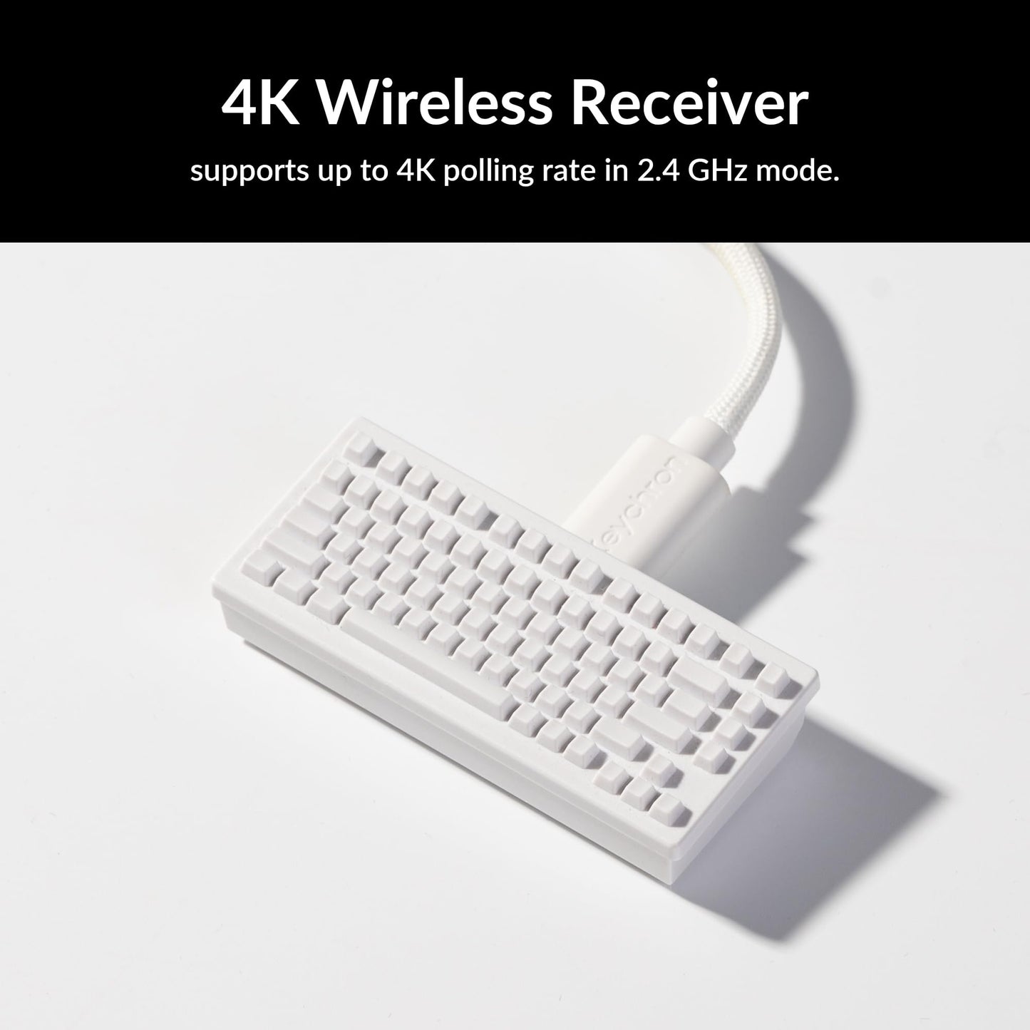 Keychron M3 Mini Wireless Mouse - 4K, Bluetooth 5.1, 26,000 DPI, Ultra-Lightweight, White, Model M3M-A5