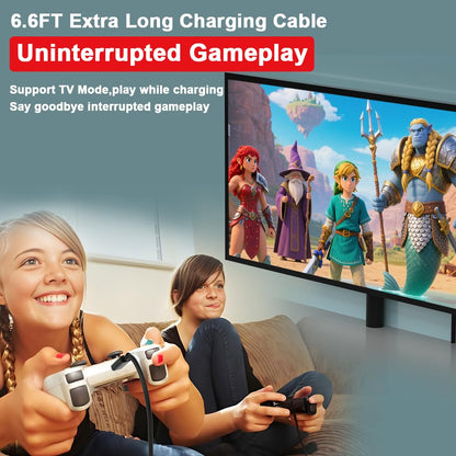 ZYHKJYL 6.6FT Fast Charger for Nintendo Switch - USB C Power Adapter, 15V/2.6A, Black, Compatible with Switch/Lite/OLED/Dock