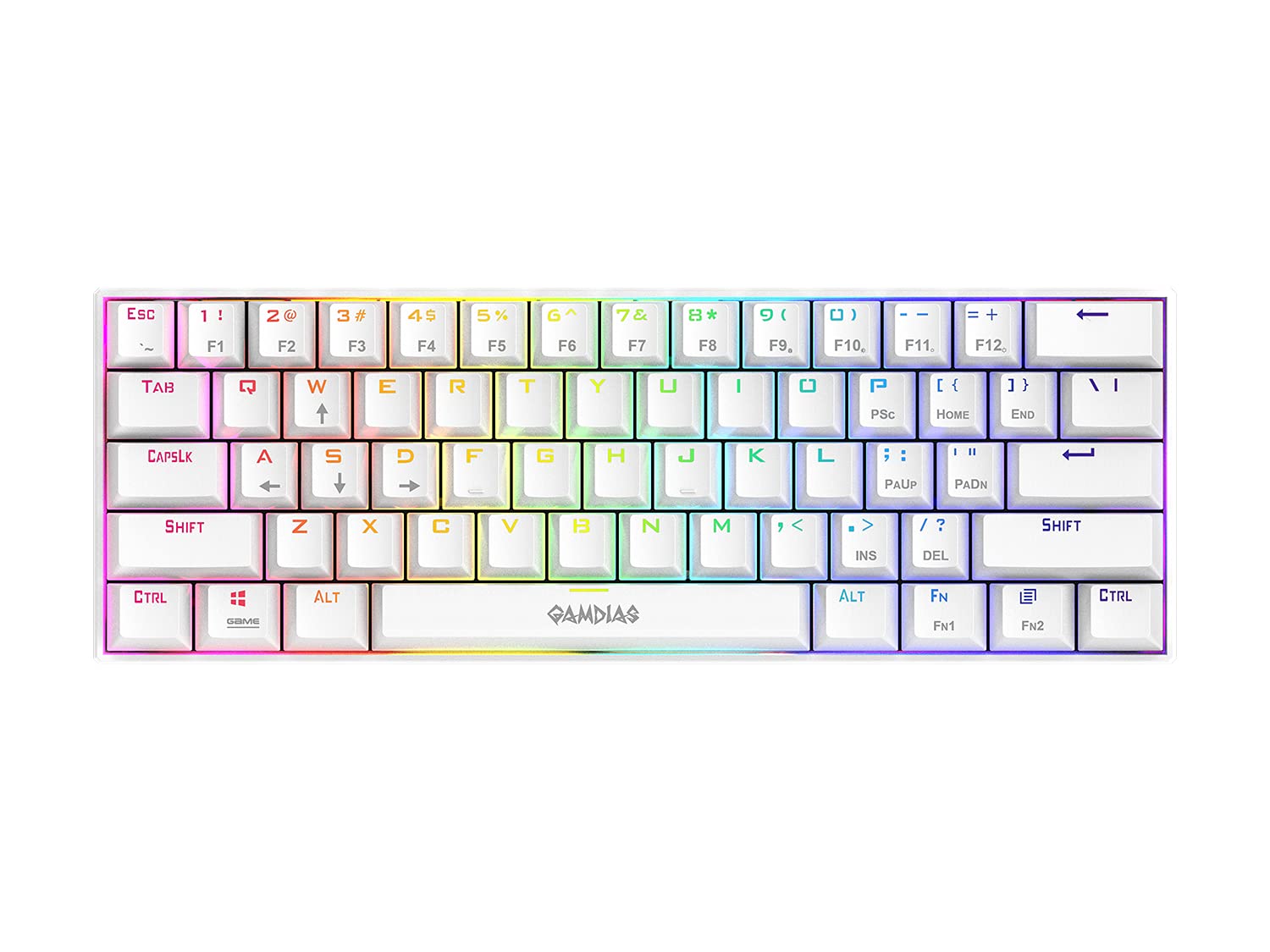 GAMDIAS Hermes M5A Mechanical Gaming Keyboard, Multi-Colored LED Effect and N-Key Rollover (Hermes M5A), Black
