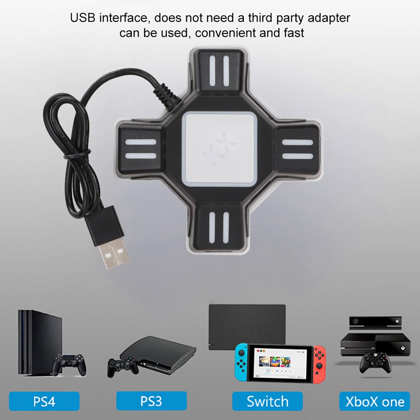 Acogedor Gamepad Converter for PS4/XBOX/PS3/Switch - Black, Model Thincol4kvi607hd51035