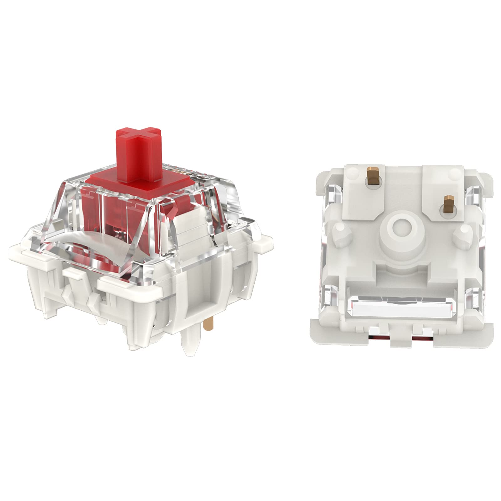 GATERON G Pro 3.0 Switches Pre-lubed 5 pinS RGB Linear for Gaming Mechanical Keyboard (Red 35PCS)