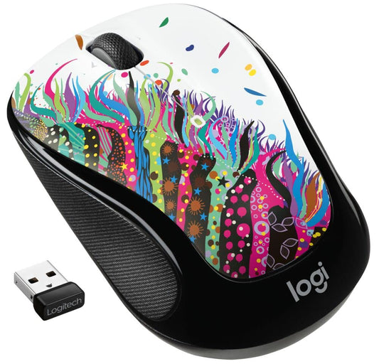 Logitech M325S Wireless Mouse - Celebration Black - Compact Design - Model 910-006828
