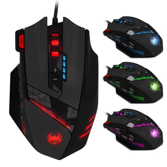 12 Programmable Buttons C12 Gaming Mouse  AFUNTA Laser Double-Speed Adjustment 8000DPI Mice Support 4 Level Switch