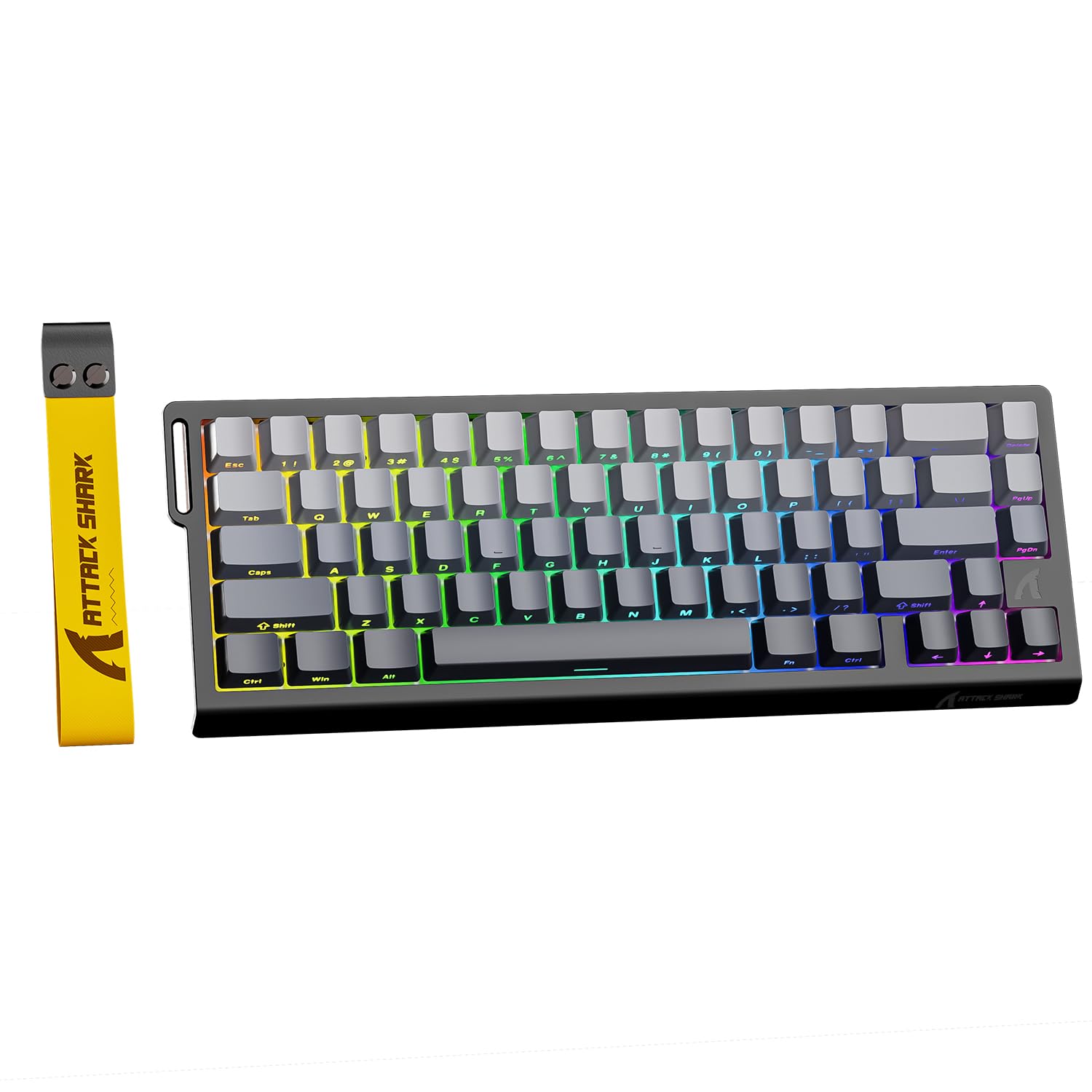 ATTACK shark design X68 HE 8000Hz Rapid control button Keyboard  0.01mm RT Accuracy Wired Gaming Keyboard with Magnetic Switch  Adjustable Actuation  Rapid control button  Snap Tap  RGB Lighting for PC/Mac  Moonlight