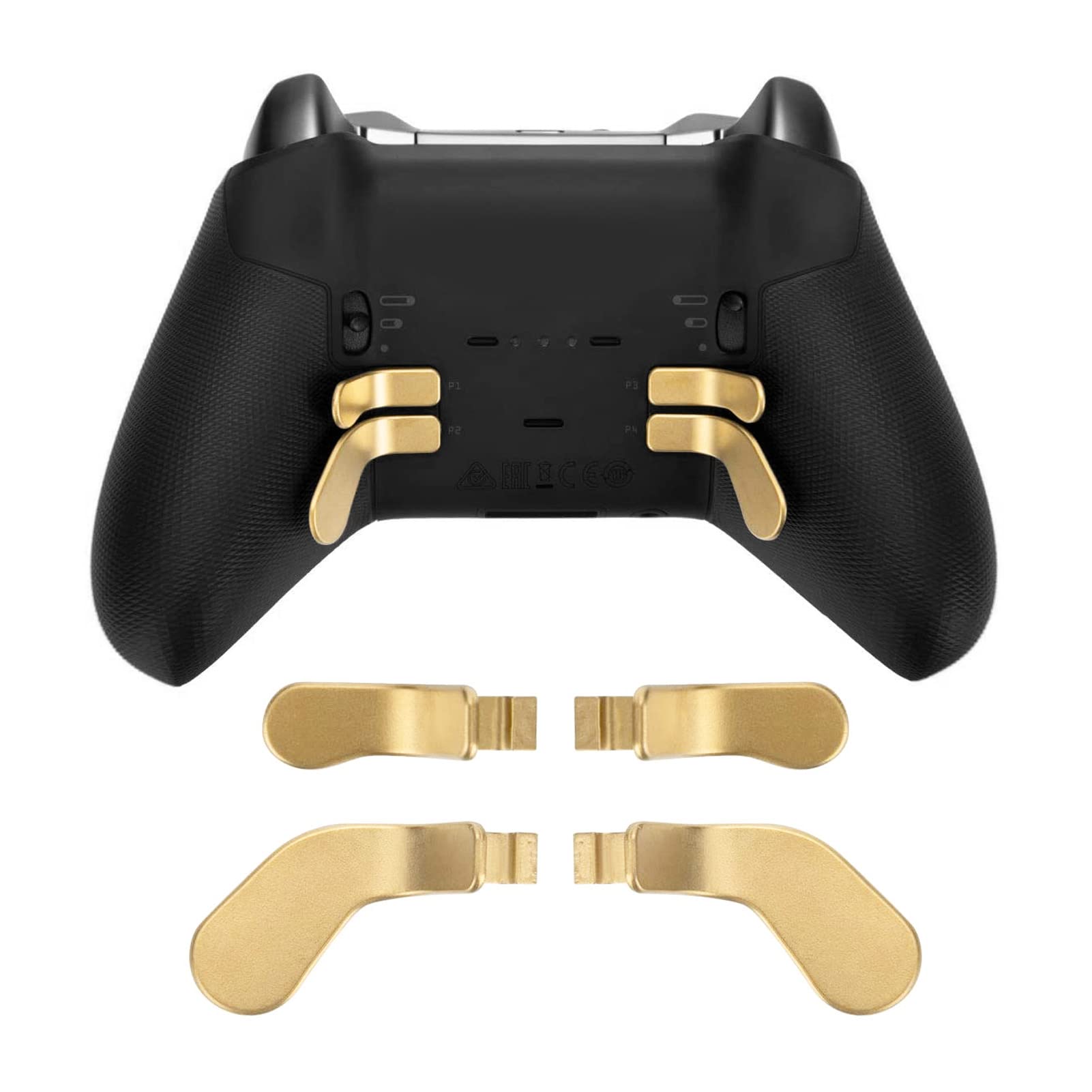 Cuifati Control Paddles for One Elite Controller Series 2 Premium Stainless Steel Metal Material 4pcs Controller Paddles (Gold)